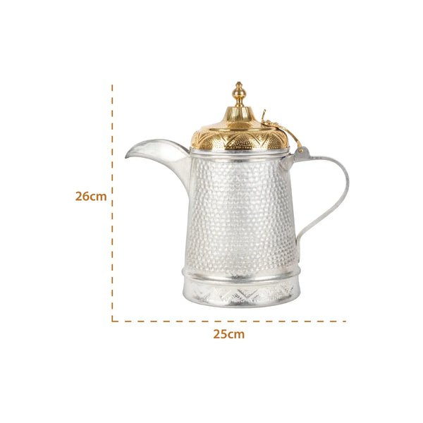 Silver Copper Coffee Pot 1.8 Liters