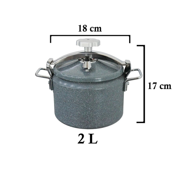 Ceramic coated aluminum pressure cooker 2 liters