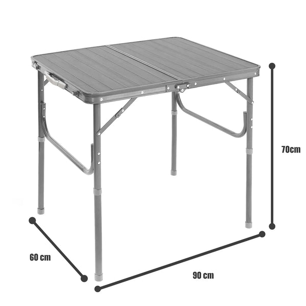 Aluminum table Aluminum top 90 * 60