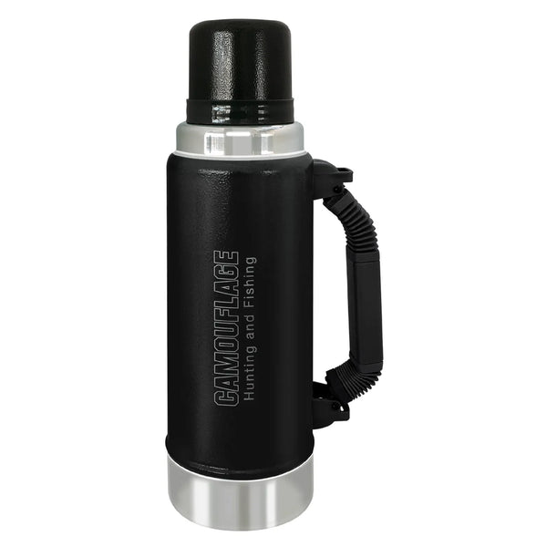 Camouflage 1.25L Black Water Bottle