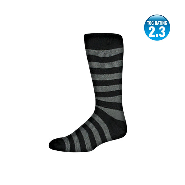 Warm Winter Socks Grey Striped