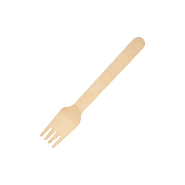 Wooden fork for travel, single use