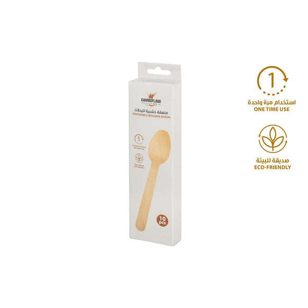 Wooden spoon for travel, single use