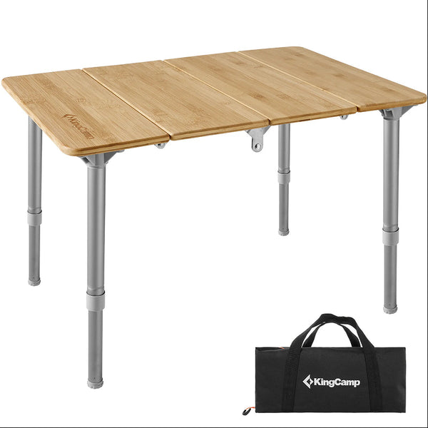 KingCamp Adjustable Bamboo Table KC1913