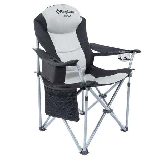 KingCamp DELUXE HARD ARMS CHAIR - Black KC3888