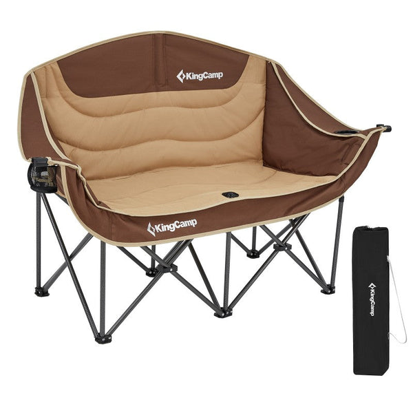 KingCamp Double Seat Chair KHAKI/COFFEE KC2219