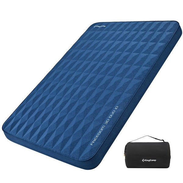 KingCamp DOUBLE Thick 3D Self-Inflating Camping Pad Navy KM2102