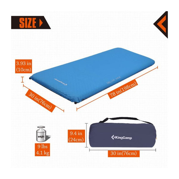 KingCamp EXLUXE Mat WIDE Damp-proof Self-Inflating Blue KM3586