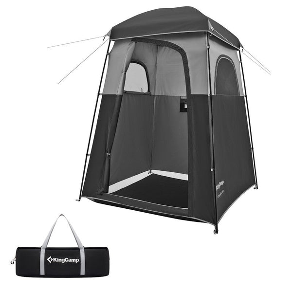 KingCamp Outdoor Privacy Shower Tent - BLACK/GREY KT2002