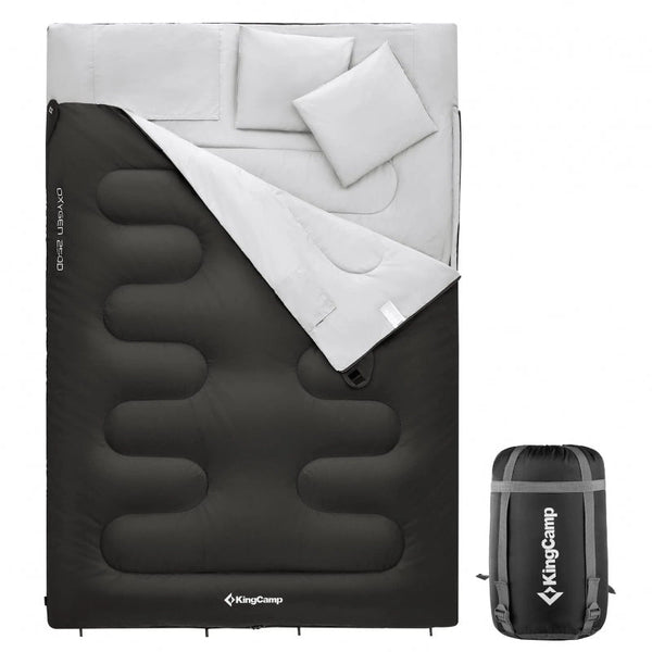 KingCamp OXYGEN 250D Sleeping Bag with Pillows - BLACK KS3143