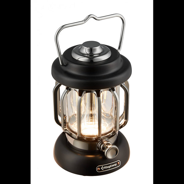 KingCamp PORTABLE RETRO CAMP LIGHT BLACK KL2305