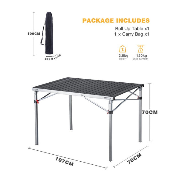 KingCamp SLATE Lightweight Aluminum Folding Table KC3866