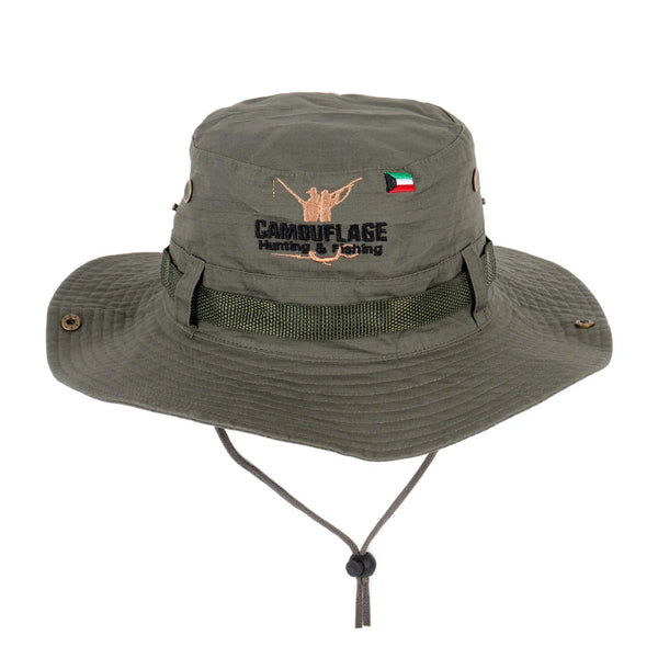 Round Safari Hat - Olive